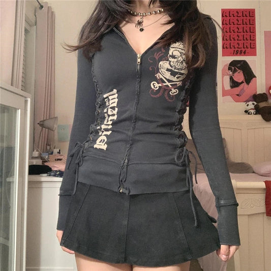 2000s Zip Up Top